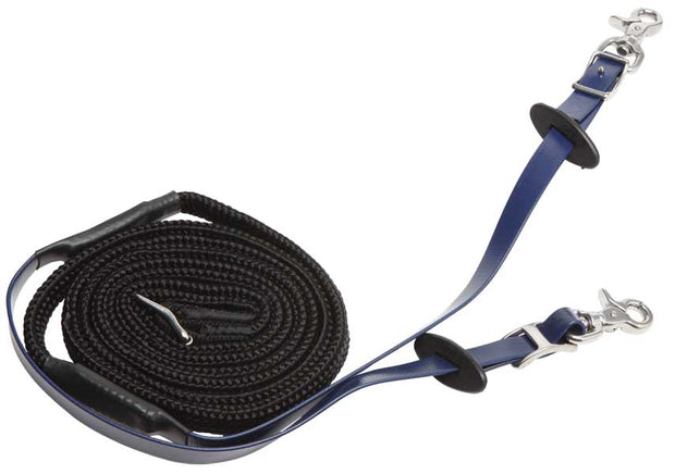 Zilco Reins Dark Blue Zilco Endurance Reins - Woven Grip Stainless Steel Fittings