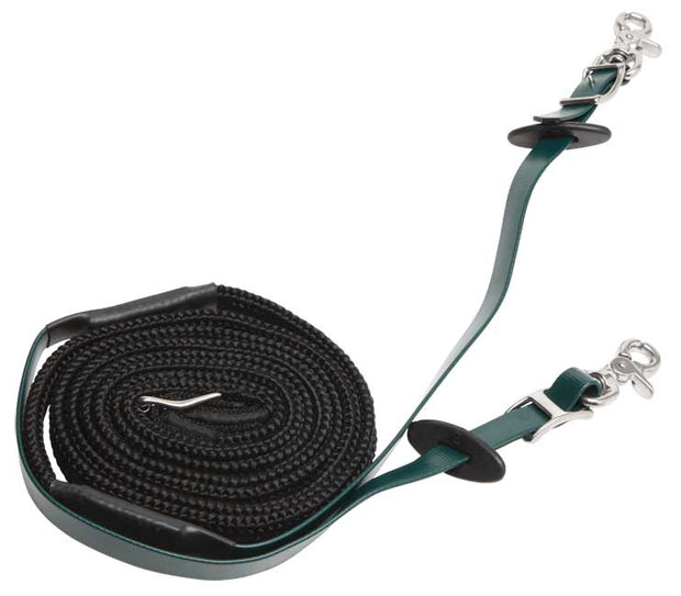 Zilco Reins Dark Green Zilco Endurance Reins - Woven Grip Stainless Steel Fittings