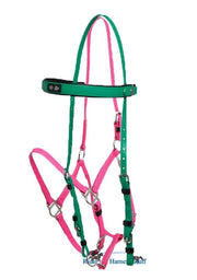 Zilco Light Green / Cerise Zilco Deluxe Endurance Bridle Complete - Arab