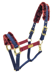 Zilco Headcollar Navy/Burgundy / Cob Zilco Estate Fleece Headcollar