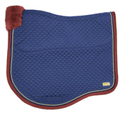 Zilco Saddlecloth Navy/Burgundy Zilco Estate Fleece Dressage Saddlecloth Gold