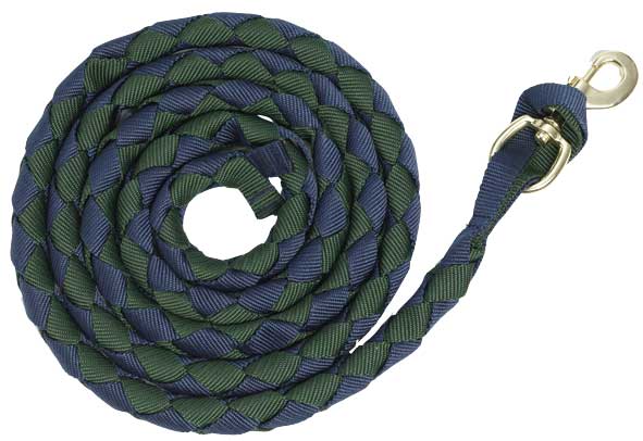 Zilco Lead Rope Navy/Green Plaited Nylon Lead Rope
