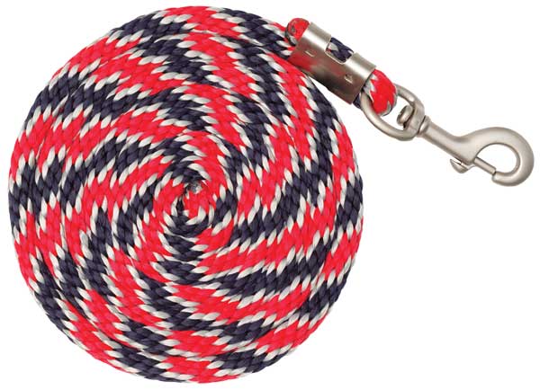 Zilco Lead Rope Navy/Light Blue/Red Lead Rope Braided Nylon 3 Tone