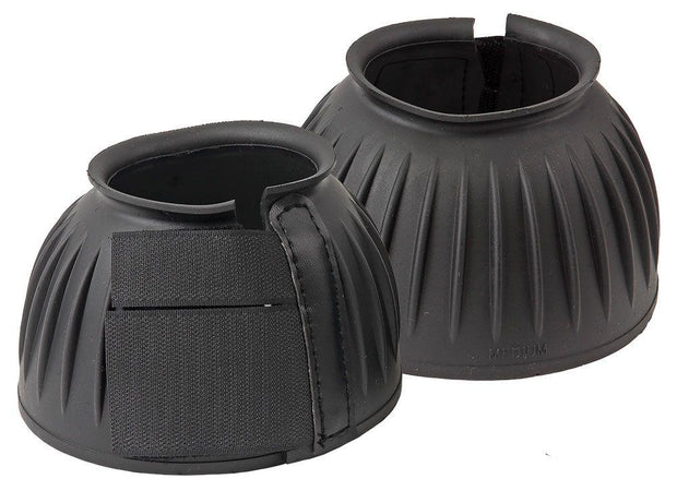 Zilco Horse Boots No. 2 Ribbed Velcro Bell Boots - Black