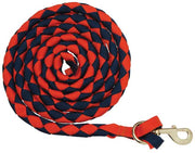 Zilco Lead Rope Orange/Navy Plaited Nylon Lead Rope