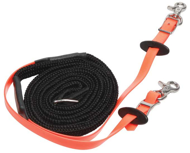 Zilco Reins Orange Zilco Endurance Reins - Woven Grip Stainless Steel Fittings