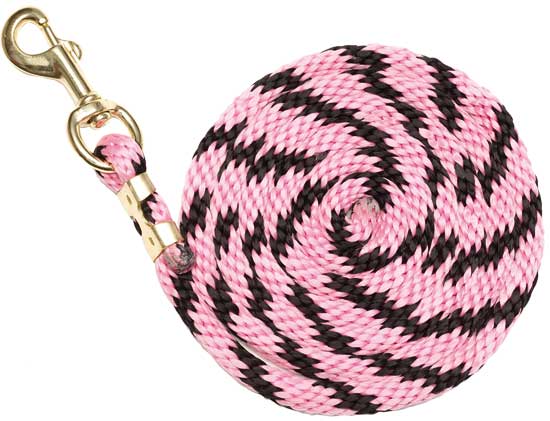Zilco Lead Rope Pink/Black Zilco Braided Nylon Lead Rope 2 Tone 19 mm