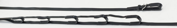Zilco Plain 5 Loop Reins (4Mtr) - Black (ladder reins)