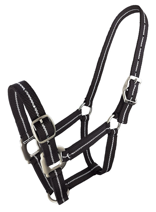 Zilco Headcollar Pony / Black Metallic Stripe Halter