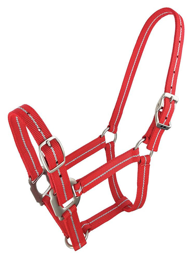 Zilco Headcollar Pony / Red Metallic Stripe Halter