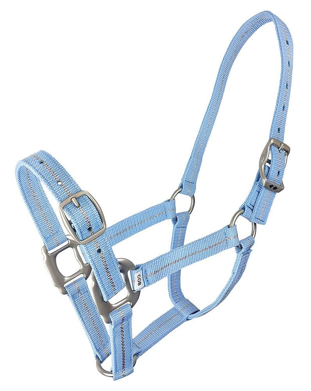 Zilco Headcollar Pony / Sky Metallic Stripe Halter