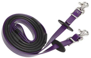 Zilco Reins Purple Endurance Reins - Deluxe Small Pimple Grip Stainless Steel Fittings