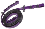 Zilco Purple Zilco 19mm Rein Buckle End Race Reins Black Grip Small Pimple