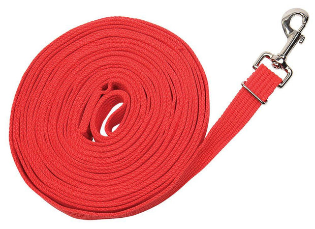 Zilco Red Acrylic Lunge Rein 25mm x 9m