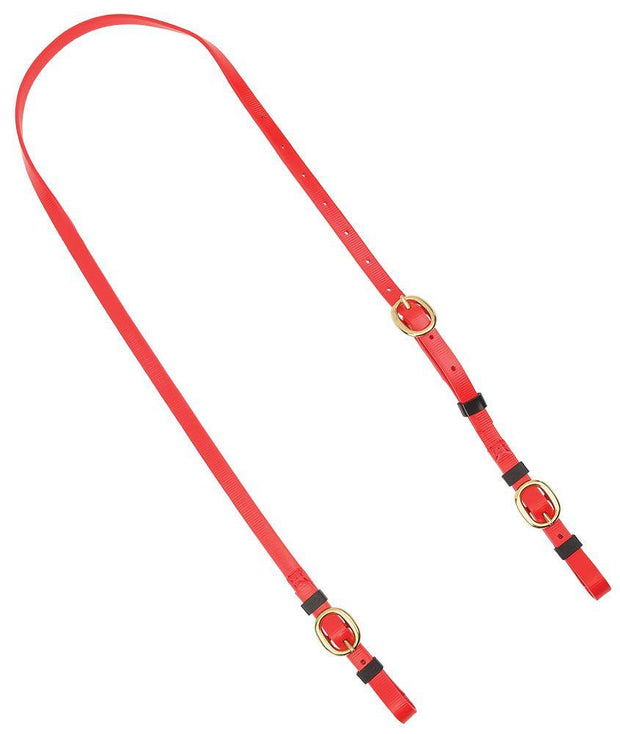 Zilco Bits Red Anti Rearing Chifney Strap Brass Buckles