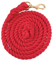 Zilco Lead Rope Red Cotton Lead Rope 19mm Brass Snap