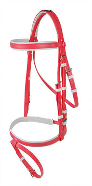 Zilco Bridle Red/White / Pony Zilco Hanoverian Bridle