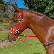 Zilco Bridle Red/White / Pony Zilco Hanoverian Bridle