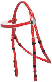 Zilco Red/White Trim Zilco Rosette Race Bridle