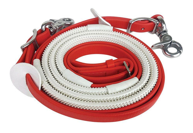 Zilco Reins Red/White Zilco Ultra Endurance Reins