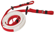 Zilco Red Zilco 16mm Rein Buckle End Race Reins White Grip Small Pimple
