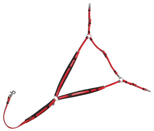 Zilco Bridle Red Zilco Endurance Marathon Breastplate Deluxe Stainless Steel Fittings - Arab