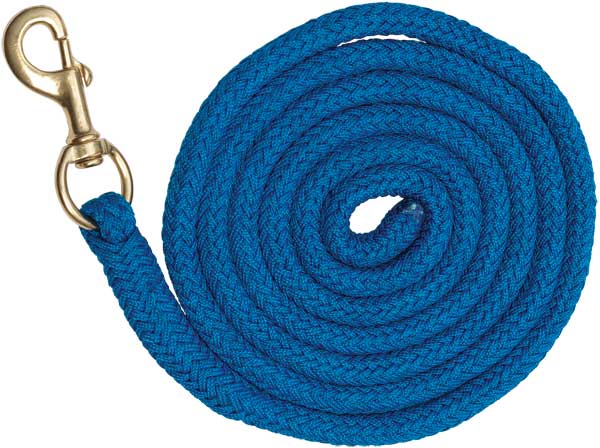 Zilco Lead Rope Royal Blue Braided Lead Rope PP 32mm Brass Plated Snap