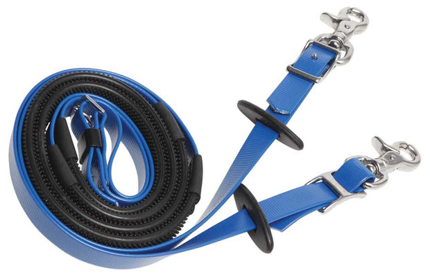 Zilco Reins Royal Endurance Reins - Deluxe Small Pimple Grip Stainless Steel Fittings