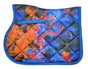 Zilco Saddlecloth Royal/Orange / Pony Zilco Abstract Saddlecloth