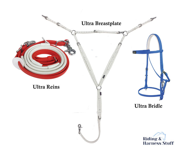 Zilco Royal / Red / White Zilco Ultra Endurance Complete Set -  Bridle, Reins, Breastplate Mix n Match