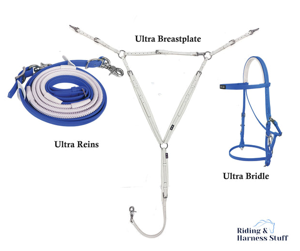 Zilco Royal / Royal / White Zilco Ultra Endurance Complete Set -  Bridle, Reins, Breastplate Mix n Match