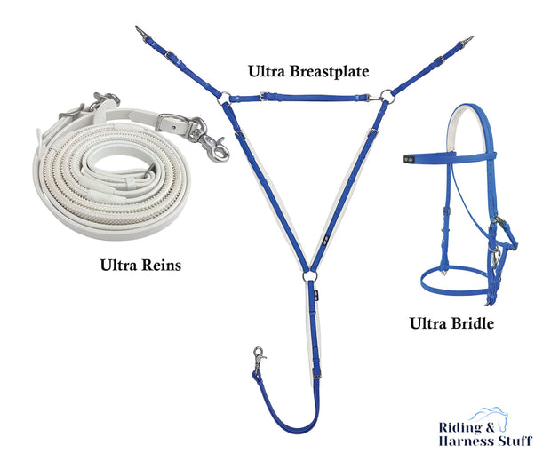 Zilco Royal / White / Royal Zilco Ultra Endurance Complete Set -  Bridle, Reins, Breastplate Mix n Match