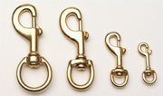 Zilco Solid Brass Snap Hook - Round Eye