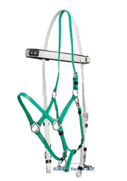 Zilco White / Light Green Zilco Deluxe Endurance Bridle Complete - Arab