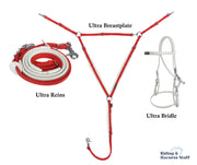 Zilco White / Red / Red Zilco Ultra Endurance Complete Set -  Bridle, Reins, Breastplate Mix n Match