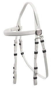 Zilco White/White Trim Zilco Rosette Race Bridle