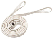 Zilco White Zilco 16mm Rein Loop End Race Reins with White Grips