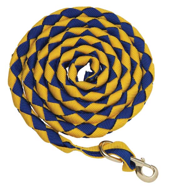 Zilco Lead Rope Yellow/Royal Plaited Nylon Lead Rope