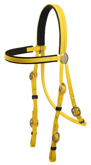 Zilco Bridle Yellow Zilco Race Bridle Brass Buckles