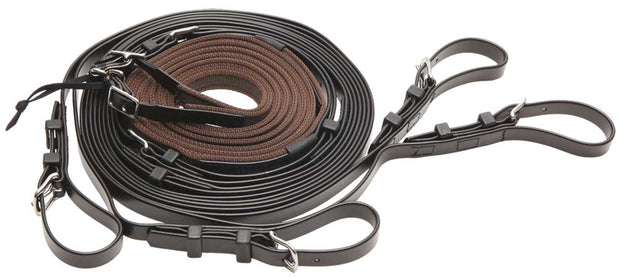 Zilco Driving Harness Zilco Reins Pair or Team Wheeler S Grip Black/Brown